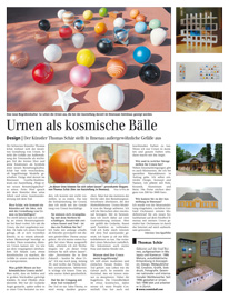 download PDF: Modellentwurf für ein neues Kolumbarium mit Urnen aus der "cosmicball collection"